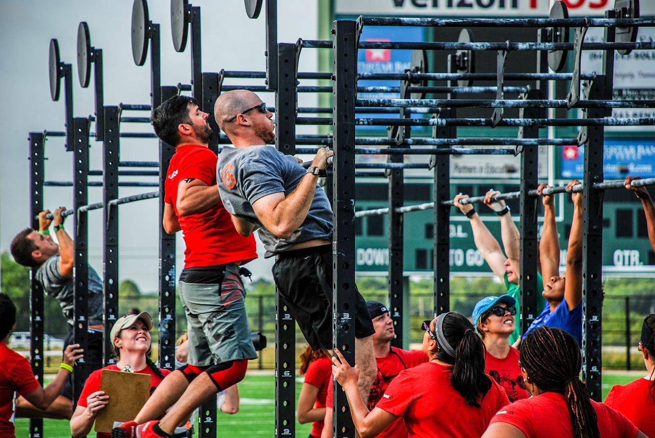 a group of people doing CrossFit