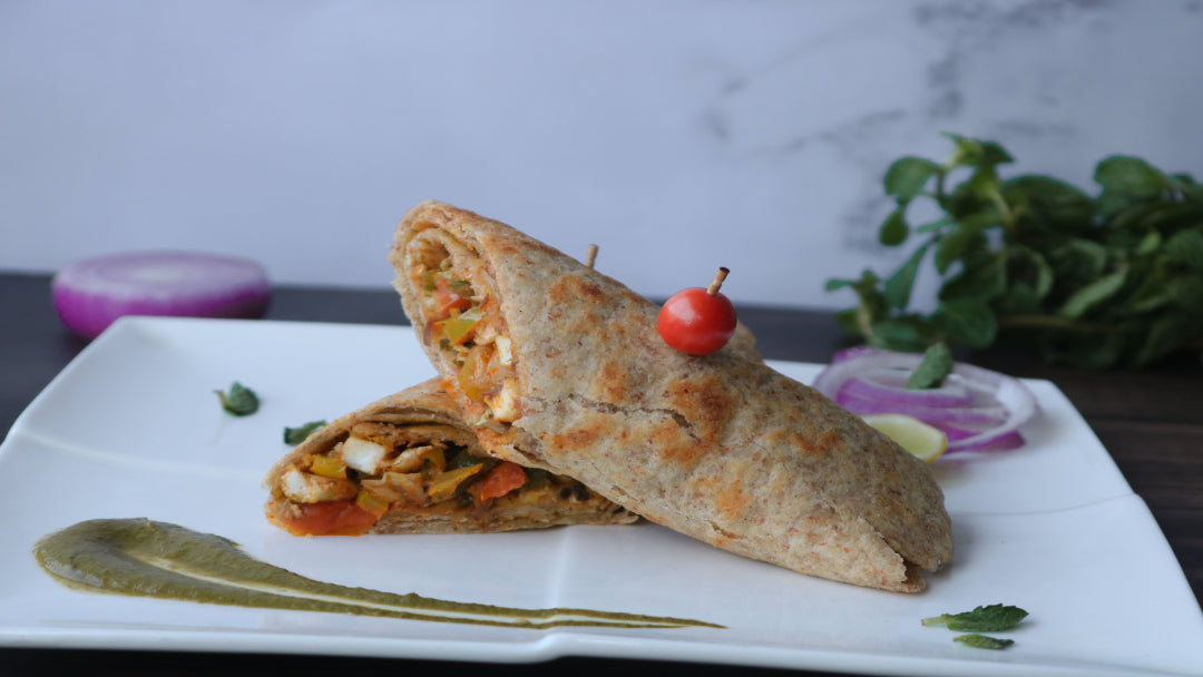 two burritos on a plate