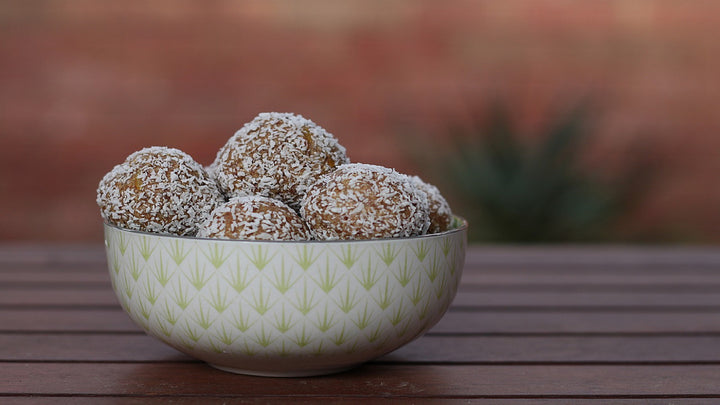 protein balls in a bowl
