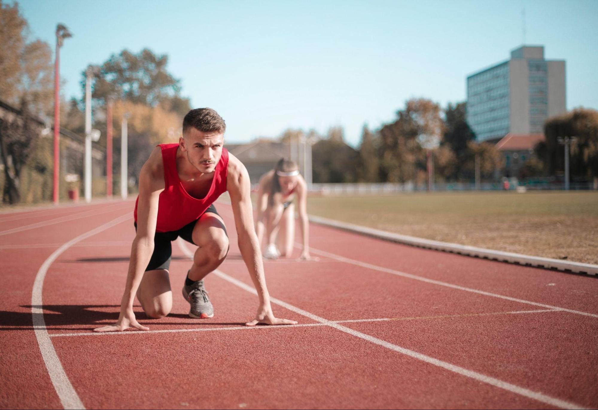 a focused athlete