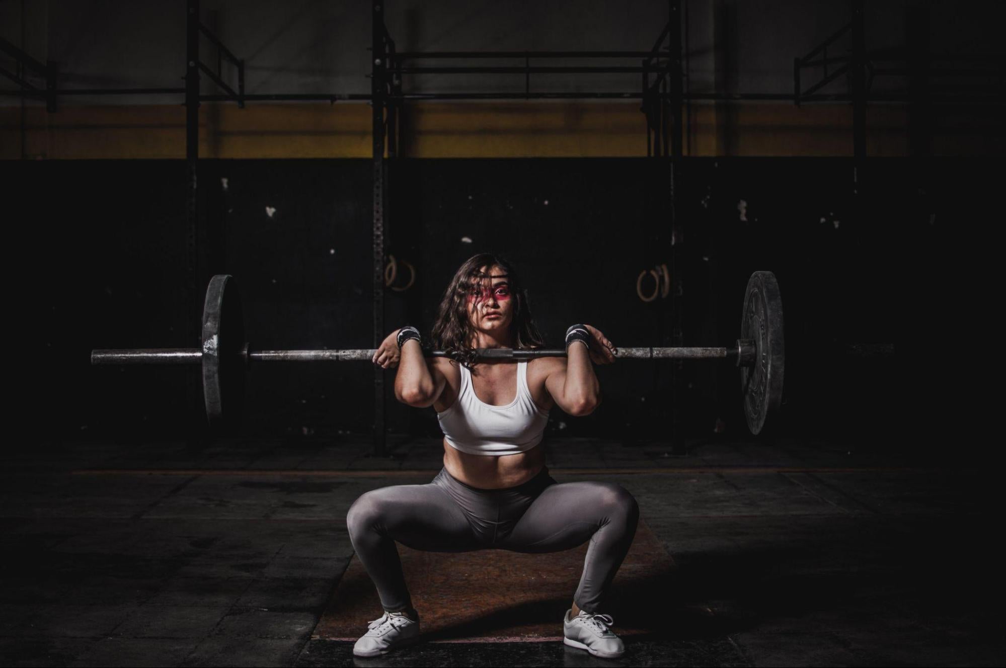 a person strength training