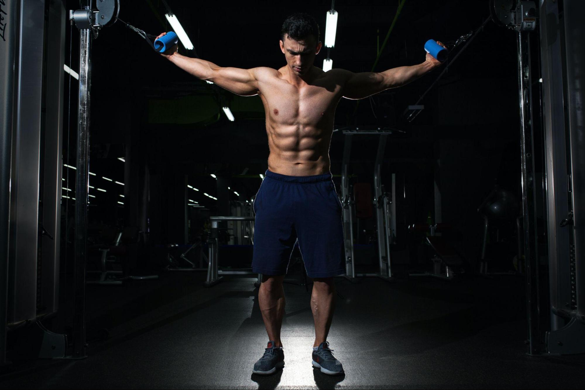 shredded man in gym