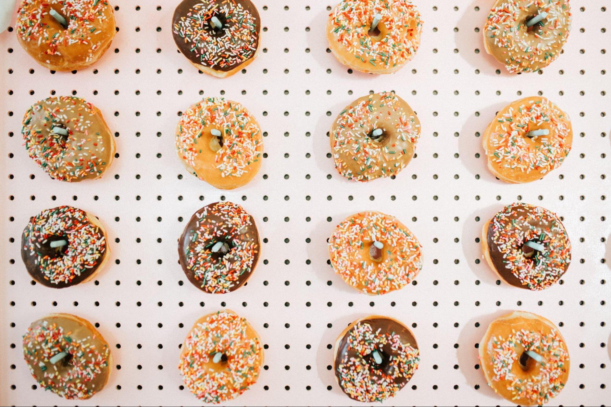  protein donuts on a board