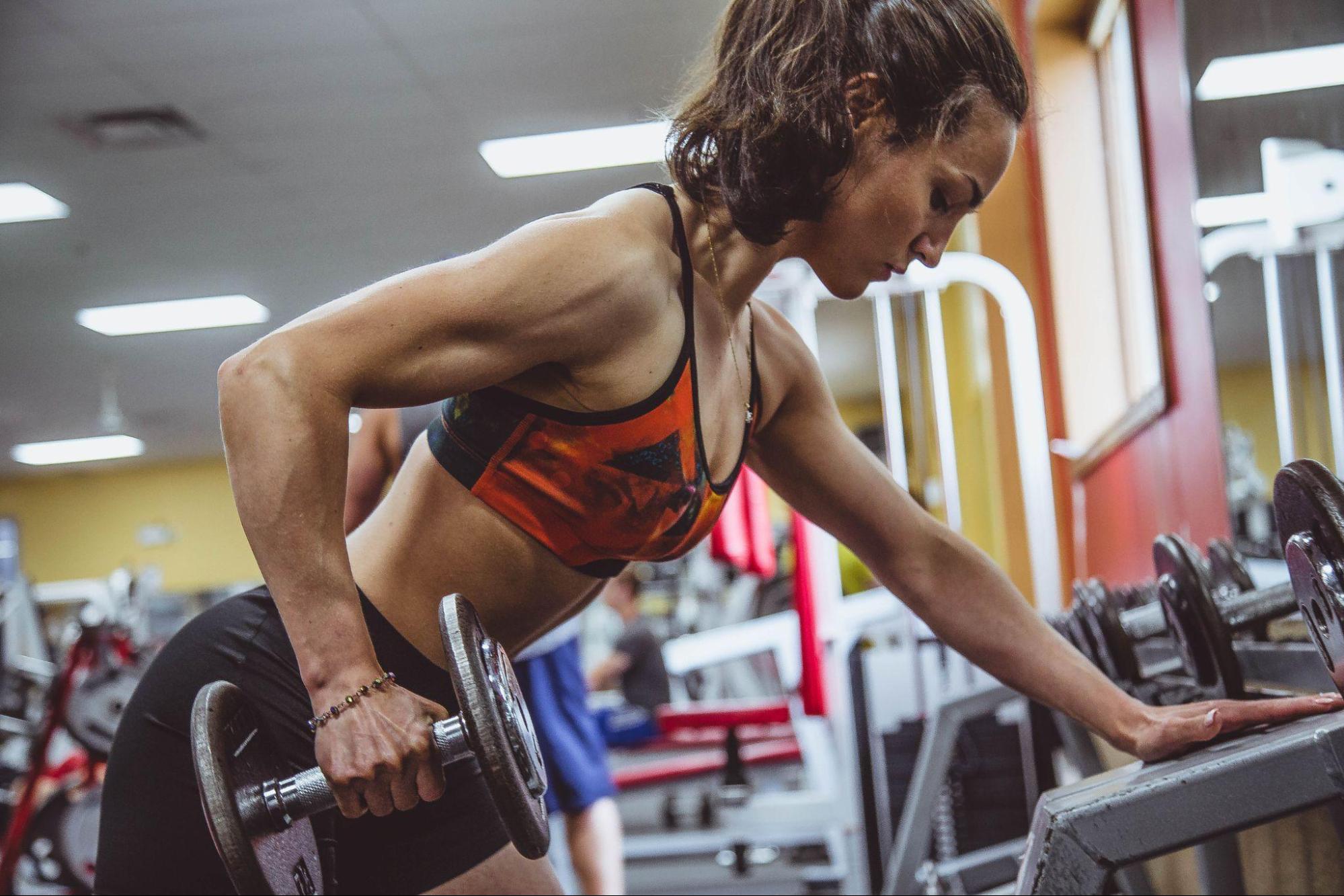  athletic woman in gym