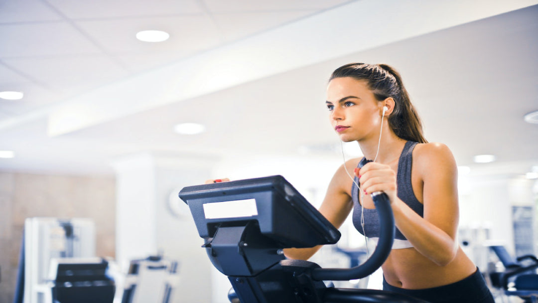 female exercising and losing weight